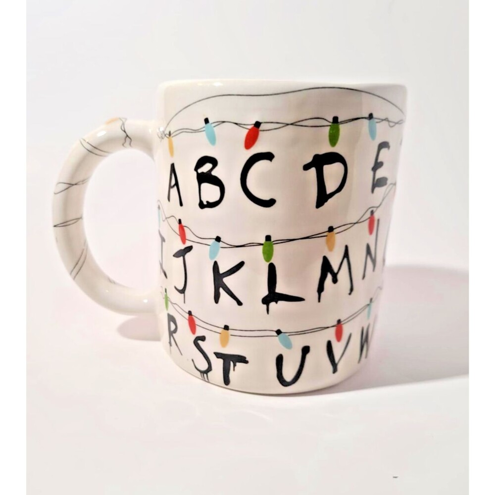 Stranger Things Alphabet Lights Stoneware Coffee 17oz - NWT Core NEW